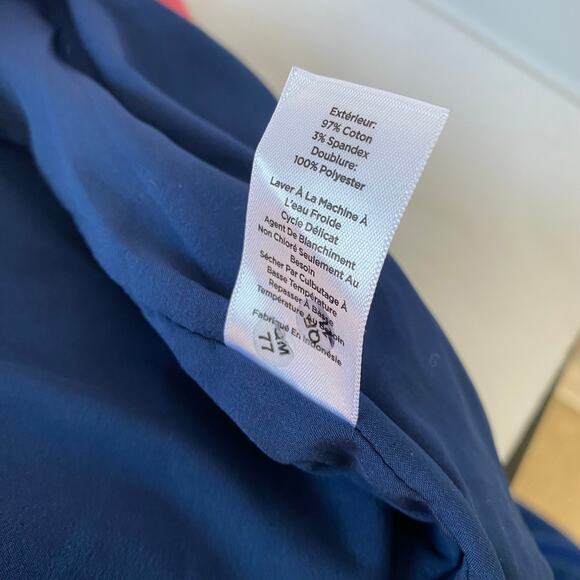 Talbots Cotton Canvas A-line Skirt Hibiscus Print Bright Floral Dopamine Size 12 - Picture 8 of 8